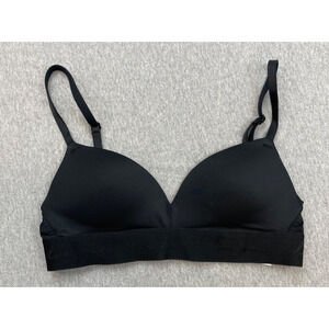 Victorias Secret Pink Bra Womens 32A Black Wear Everywhere Wireless Push Up
